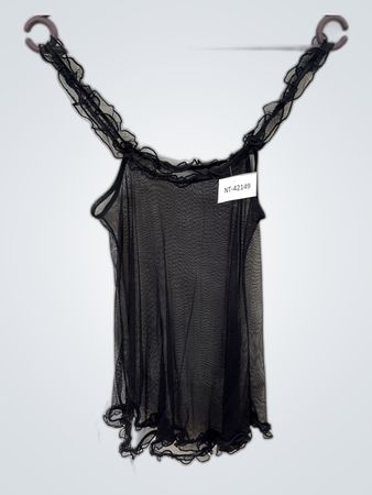 Black Sheer Mesh Top