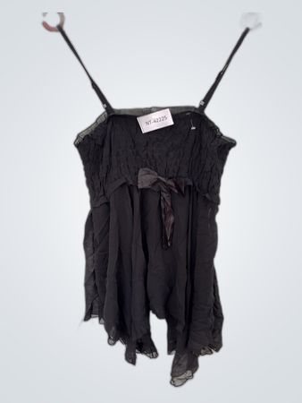 Unbranded Black Ruffle Sheer Blouse