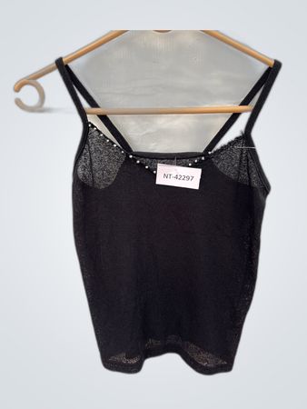 Black Lace Trim Camisole