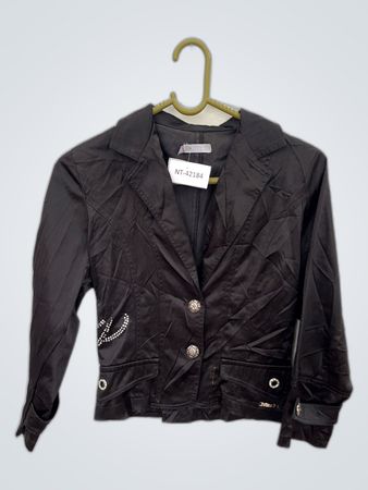 Miss B Black Satin Blazer