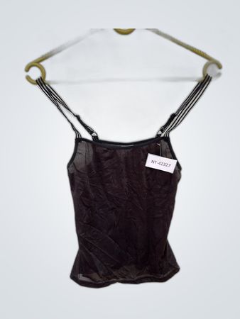 String Line Black Sheer Camisole