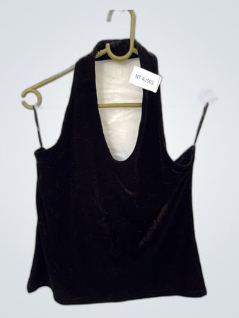 Black Velvet Halter Top