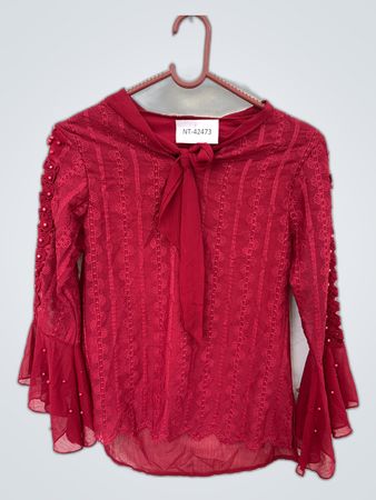 Unbranded Red Ruffle Blouse