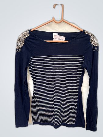 Camaïeu Striped Long-Sleeve Blouse