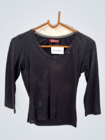 ONE Black Lace Trim Blouse