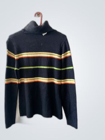 Striped Turtleneck Sweater