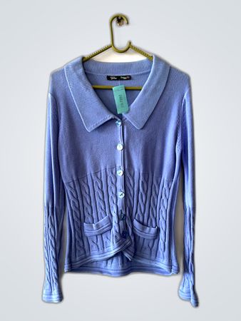 Gloria Blue Knit Cardigan