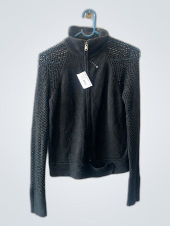 Sisley Gray Knit Zipper Sweater