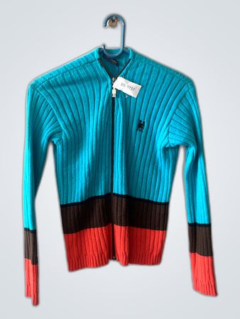 Lacoste Zip-Up Knit Cardigan