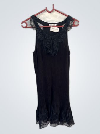 Good Look Black Lace Trim Mini Dress