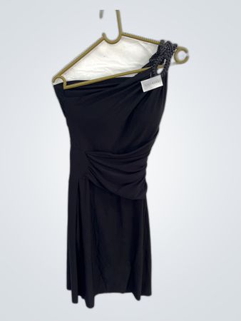 Black One-Shoulder Mini Dress