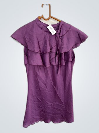 Honey Purple Ruffle Blouse