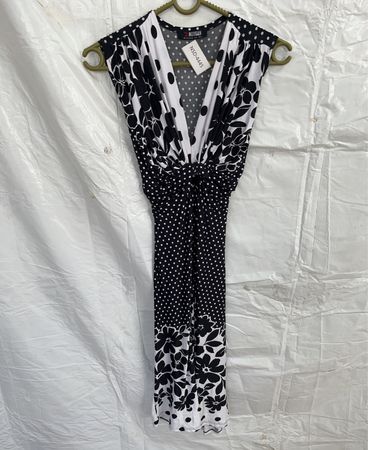 Morgan Black and White Polka Dot Wrap Dress