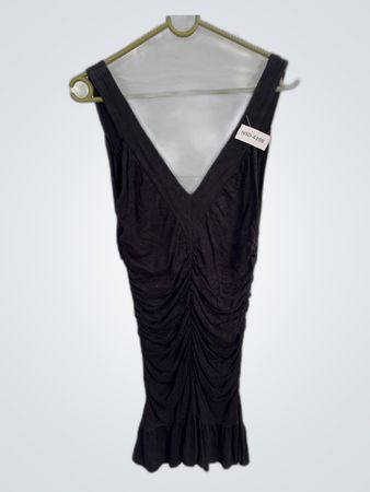 Black Ruched Dress