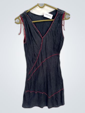 Black Dress with Red Trim