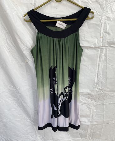 Green Cat Dress