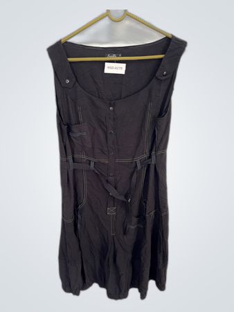 Invisible Black Sleeveless Utility Dress