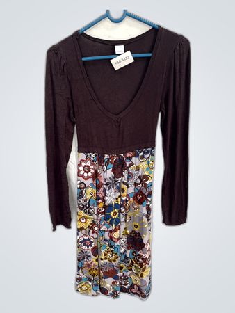 Camameu Floral Print Long Sleeve Dress