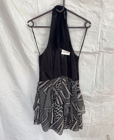 Motivi Black and White Patterned Dress
