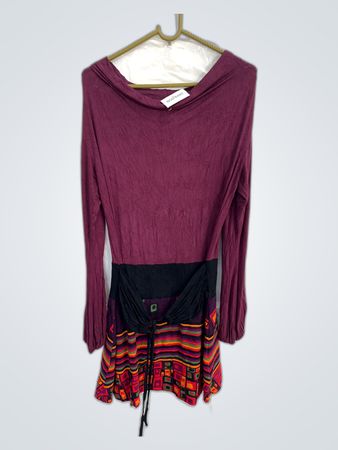 Long Sleeve Blouse with Colorful Pattern