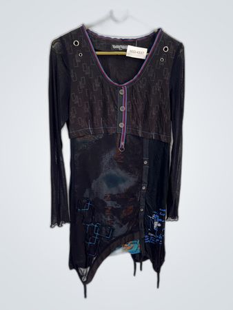 Funky Fresh Paris Printed Sheer Dress