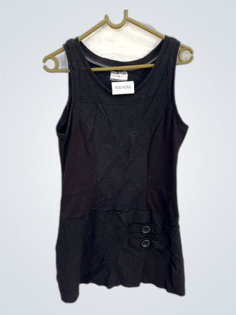 Cache Cache Black Sleeveless Pinafore Mini Dress