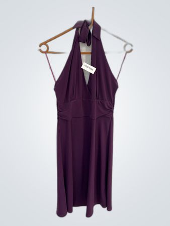 Purple Halter Neck Dress