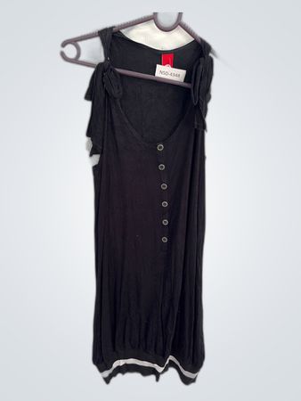 Black Sleeveless Peasant Blouse