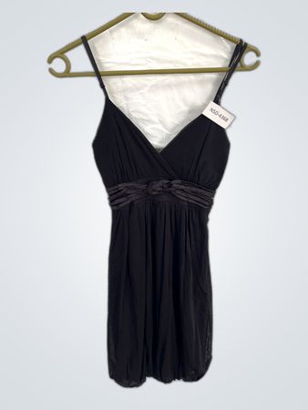 Mila Schon Black Spaghetti Strap Mini Dress
