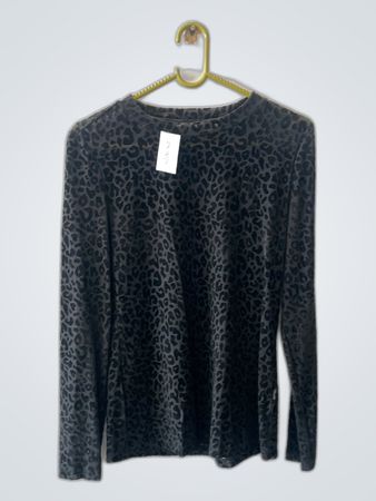 ASOS DESIGN Leopard Print Long Sleeve Top