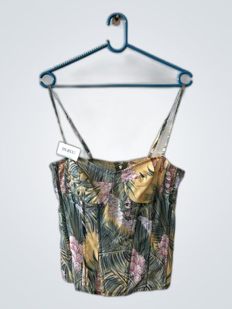 Floral Print Bustier Top