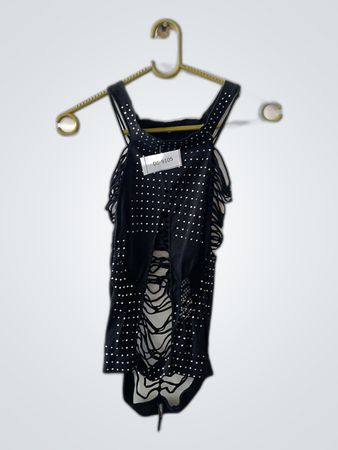 Unbranded Black Fringed Studded Tank Top