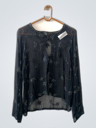Sheer Embroidered Blouse