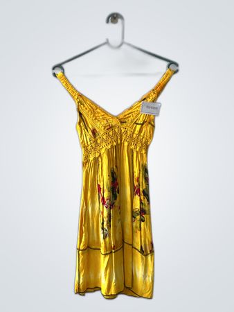 Minidress floreale giallo