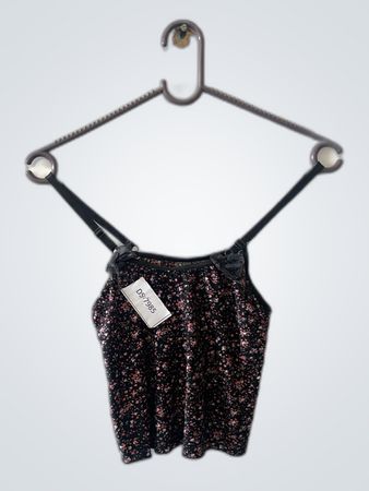 Black Floral Lace Camisole Top