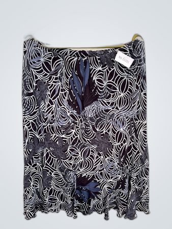 Abstract Floral Print Mini Skirt