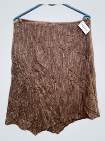 Etam Brown Textured Mini Skirt