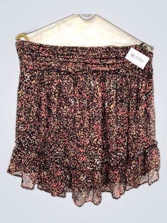 Promod Printed Ruffle Mini Skirt