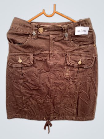 Attivo Khaki Cargo Mini Skirt