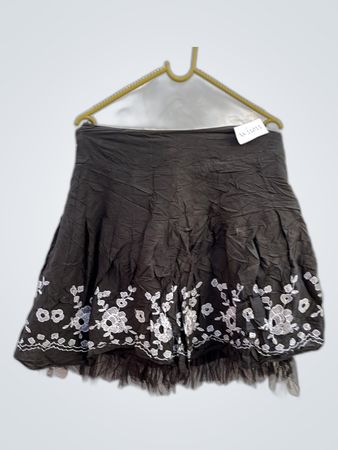 Orsay Black Floral Skirt