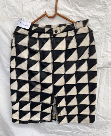 Black and White Geometric Pattern Skirt