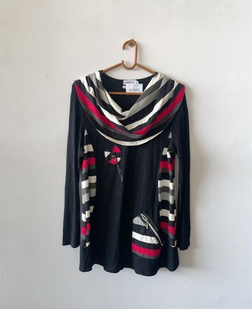 Solenna Printed Cowl Neck Blouse