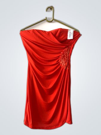 Red Strapless Mini Dress
