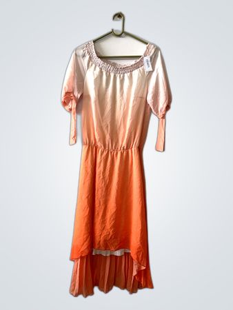 Ombre Ruffle Sleeve Dress