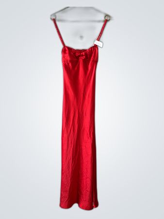 Red Satin Dress