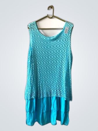 Blue Crochet Top