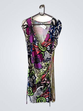 Multicolor Printed Mini Dress