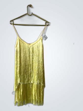 Zara Yellow Fringed Camisole Top