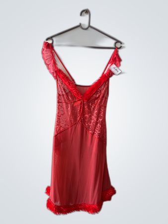 Red Lace Slip Dress