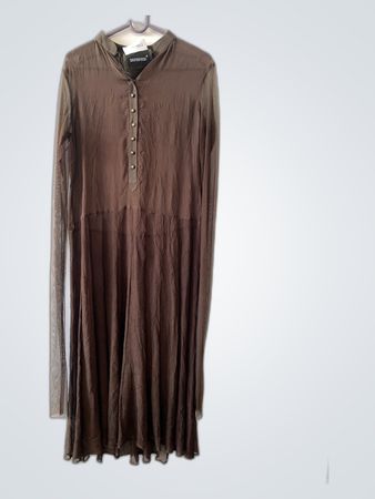 Sabyasachi Taupe Sheer Maxi Dress